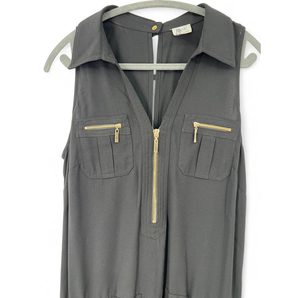 CACHE | M | Shorts sleeveless romper jumpsuit One Piece gold-toned hardware - Picture 2 of 9